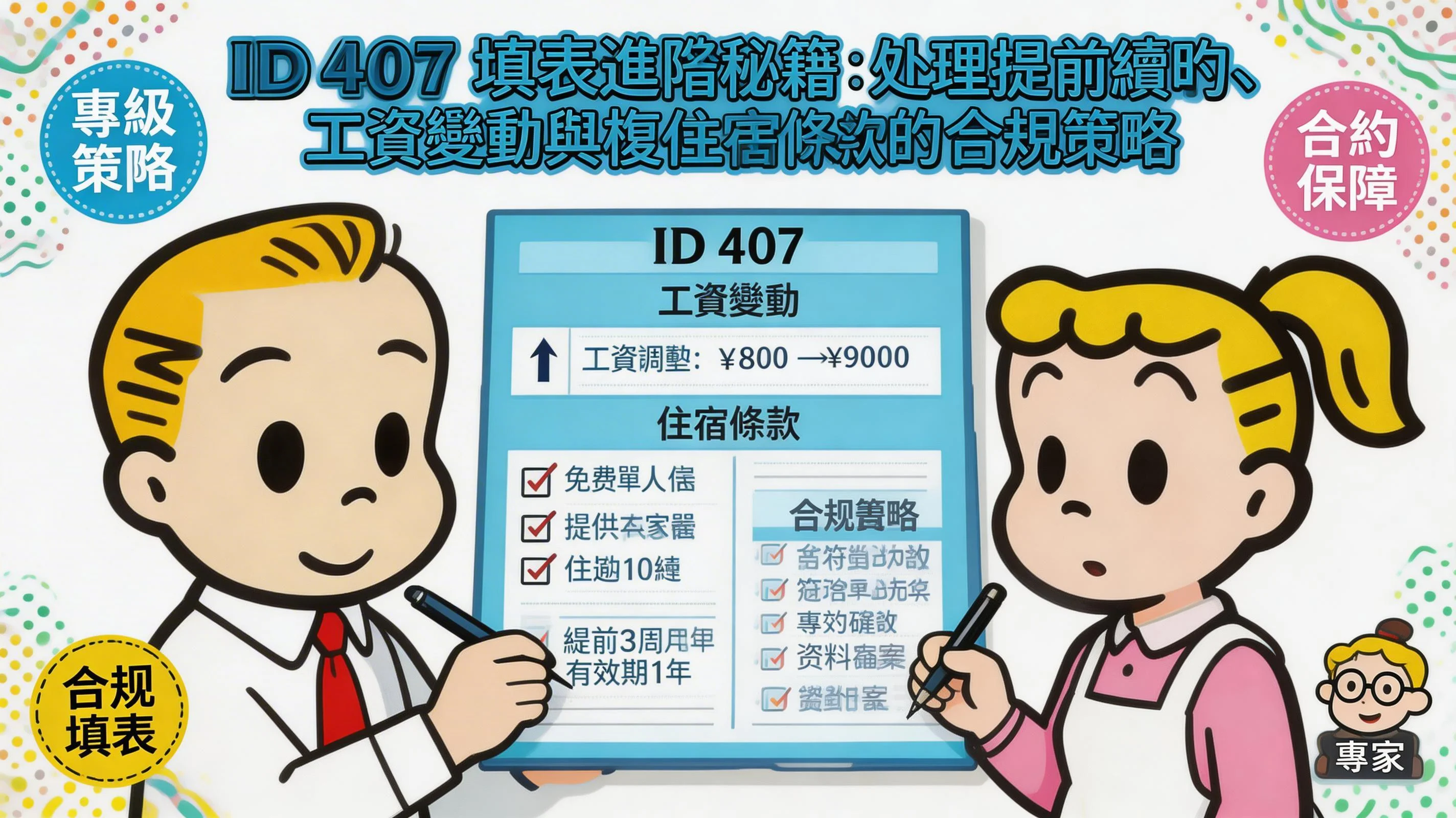 ID 407 填表进阶秘籍:处理提前续约、工资变动与复杂住宿条款的合规策略