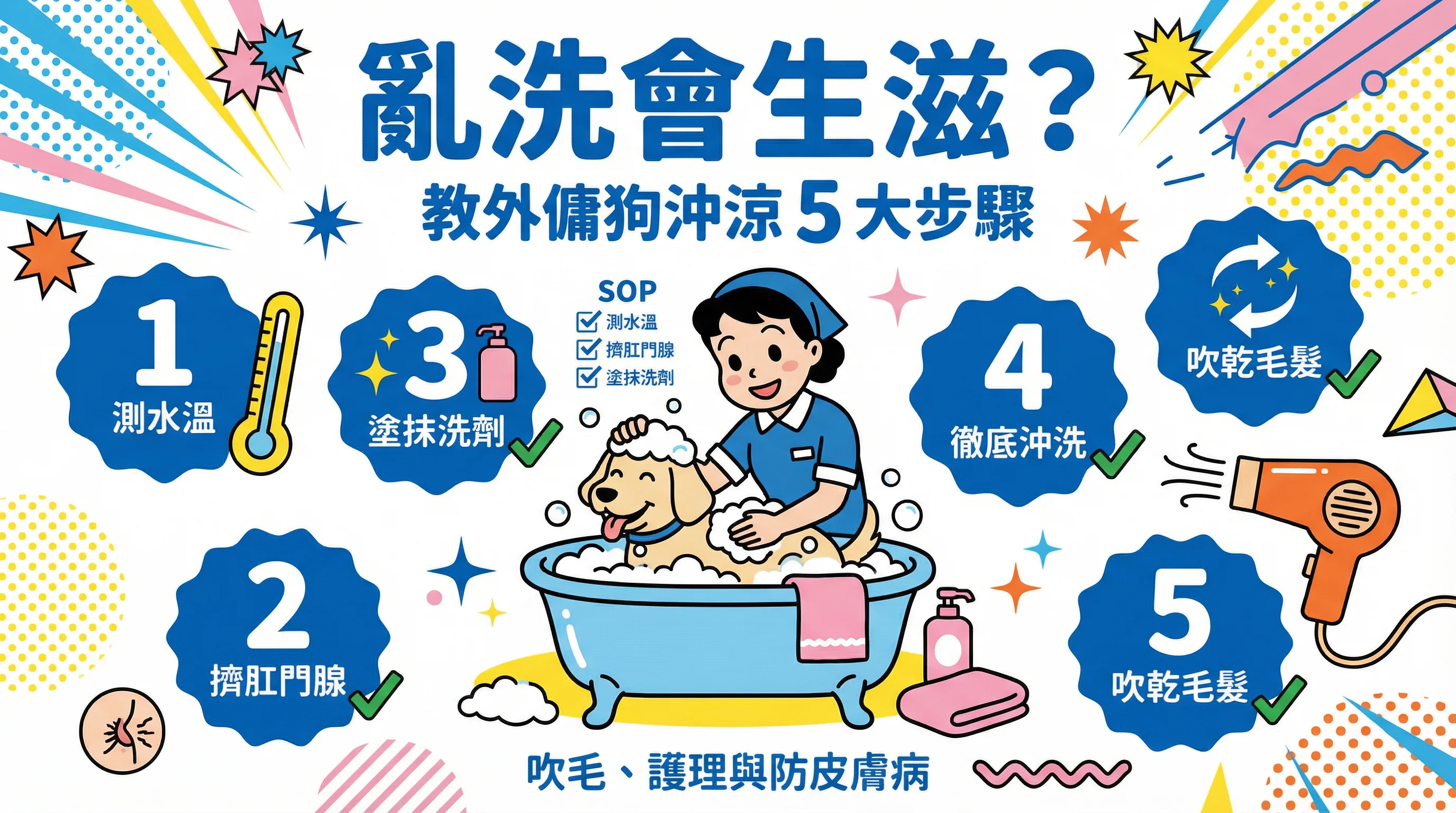 亂洗會生滋？教外傭狗沖涼 5 大步驟：吹毛、護理與防皮膚病