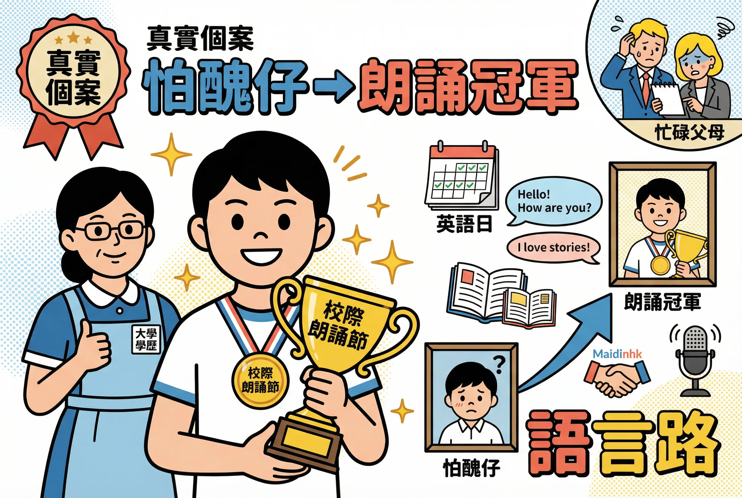 【真實個案】由怕醜仔變朗誦冠軍：我如何善用外傭英文規劃兒子的語言路