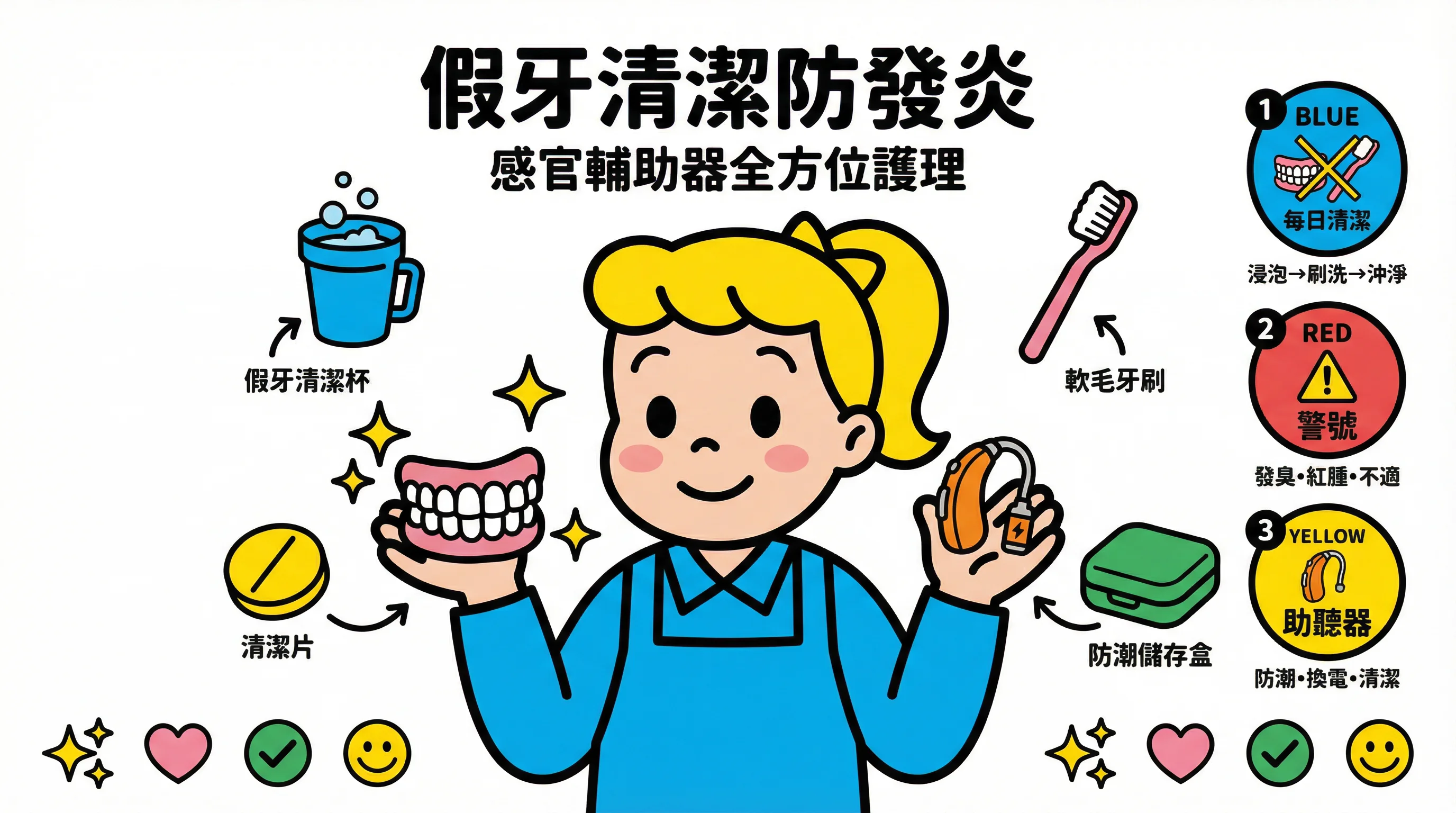 假牙清潔不當易發炎?外傭必學假牙保養與助聽器維護全攻略