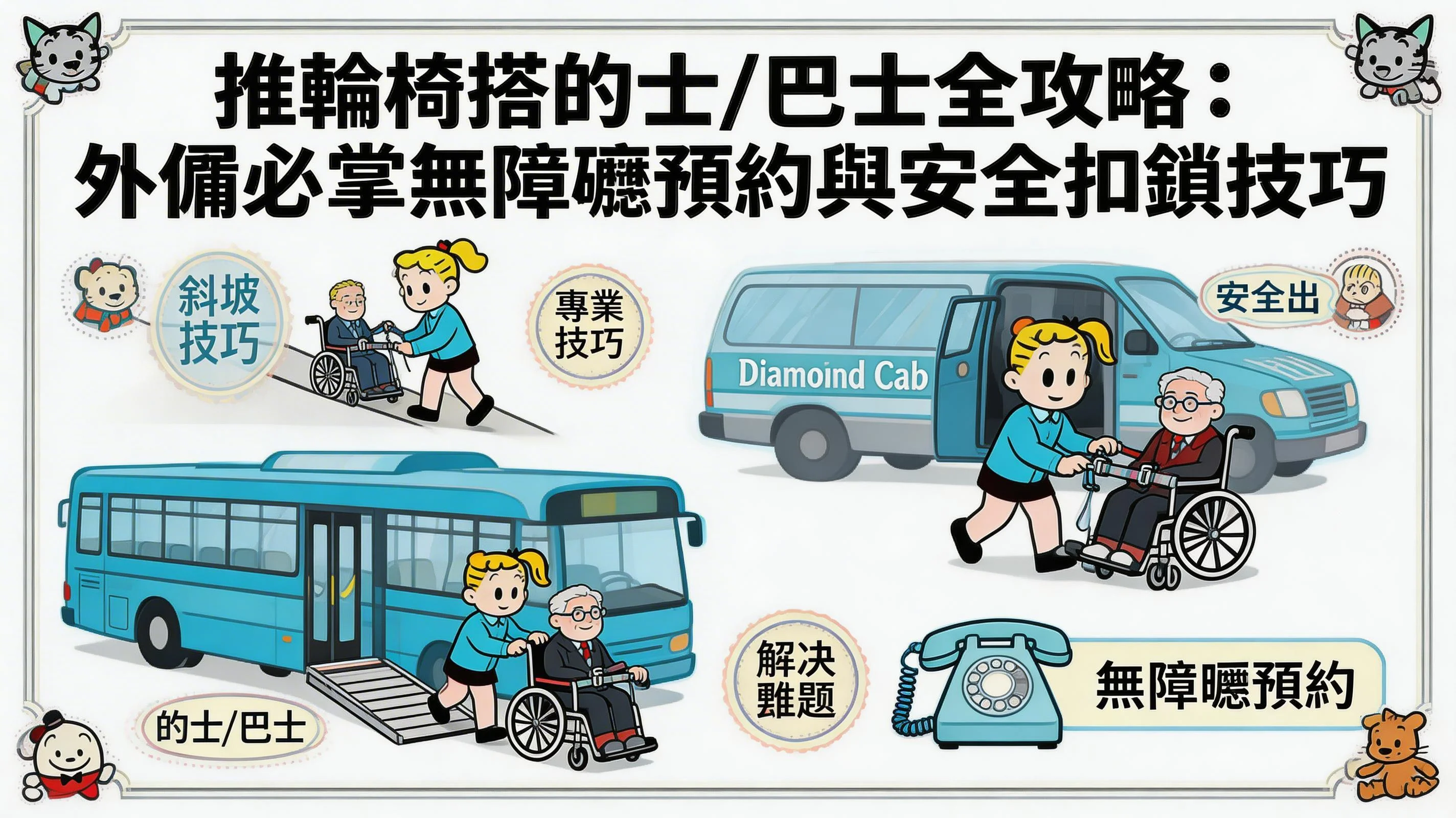 推輪椅搭的士/巴士全攻略：外傭必學無障礙預約與安全扣鎖技巧